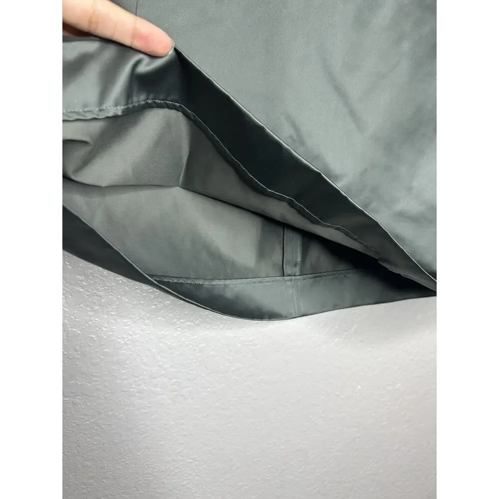 Ter Eat Bantine Gray A Line Skirt Zip Pockets Italian Size 46 US 10 New Designer - Picture 5 of 13